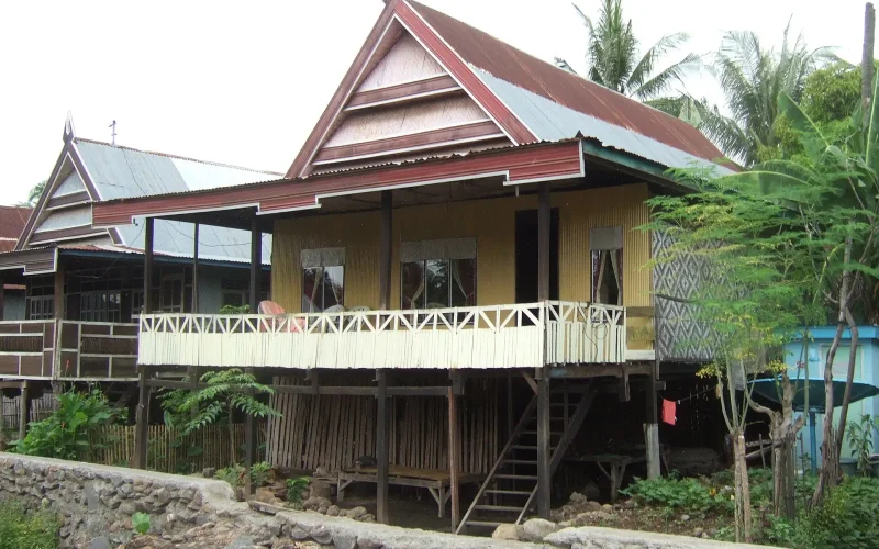 Traditional Bugis-Makassar timber house on stilts in Bulukumba Regency, South Sulawesi